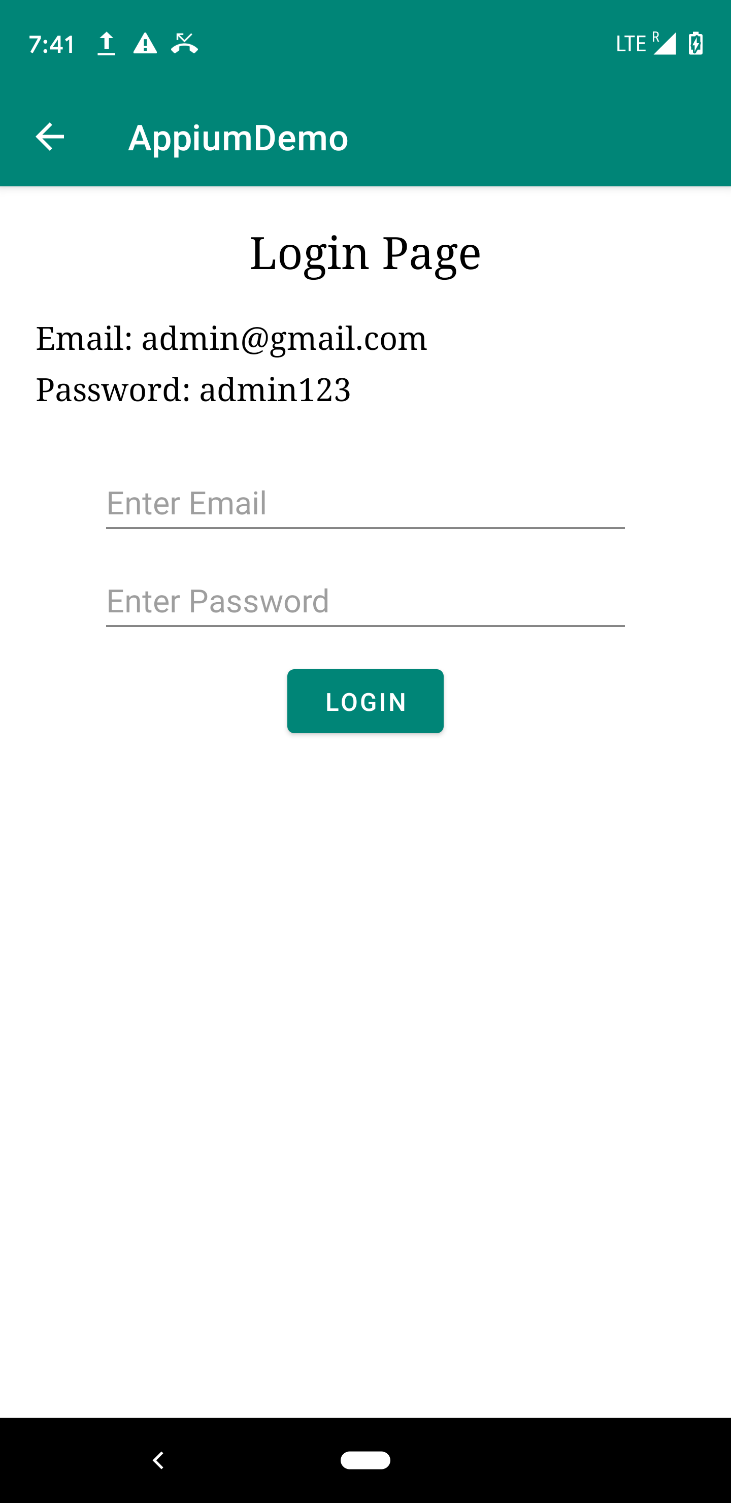 Login Page